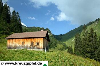 Stierlochalpe mit Üntschenjoch und Üntschenspitze